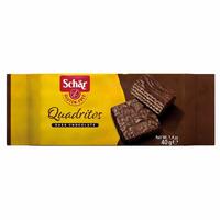 Schar Quadritos Glutensiz Siyh Çikolata Kaplı Gofret 40 gr