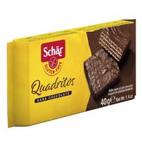 Schar Quadritos Glutensiz Siyh Çikolata Kaplı Gofret 40 gr