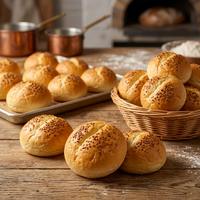 Glutensiz Hamburger Ekmeği Paketi 90 gr (25 adet)